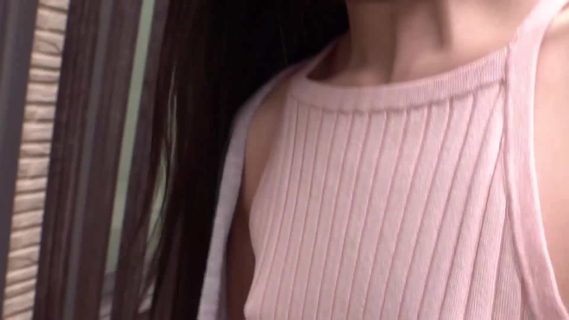 No bra!  Im excited to see an unprotected small-breasted girl revealing her nipples that erected in her clothes over her clothes ... Part 2-62205669 new