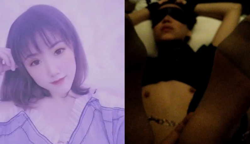 音乐学院学妹矇眼跪舔~舔一舔就被绑起来玩透透~