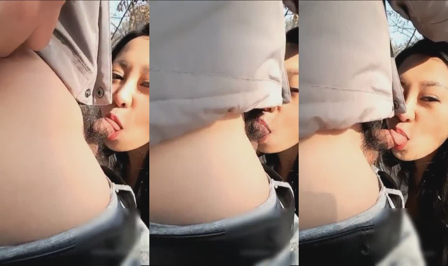 大冬天野外直播与铁粉野战 姐夫鸡巴都冻萎缩了