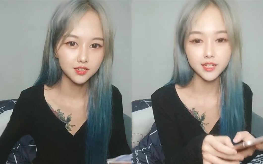 妞妞超舔高颜值长相甜美蓝发妹子自慰诱惑跳蛋塞逼和人视频自慰浴室掰穴