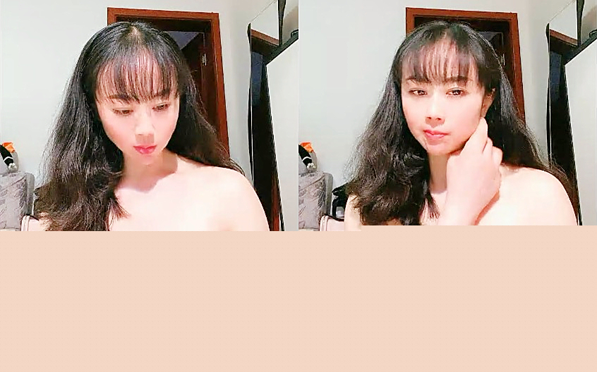 长卷发健身教练一个人在家全裸自慰~1