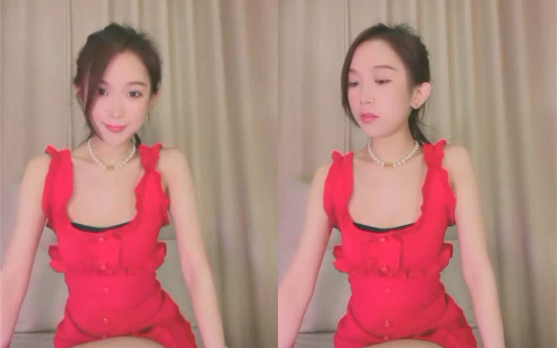 超甜红裙新人小姐姐性格活泼