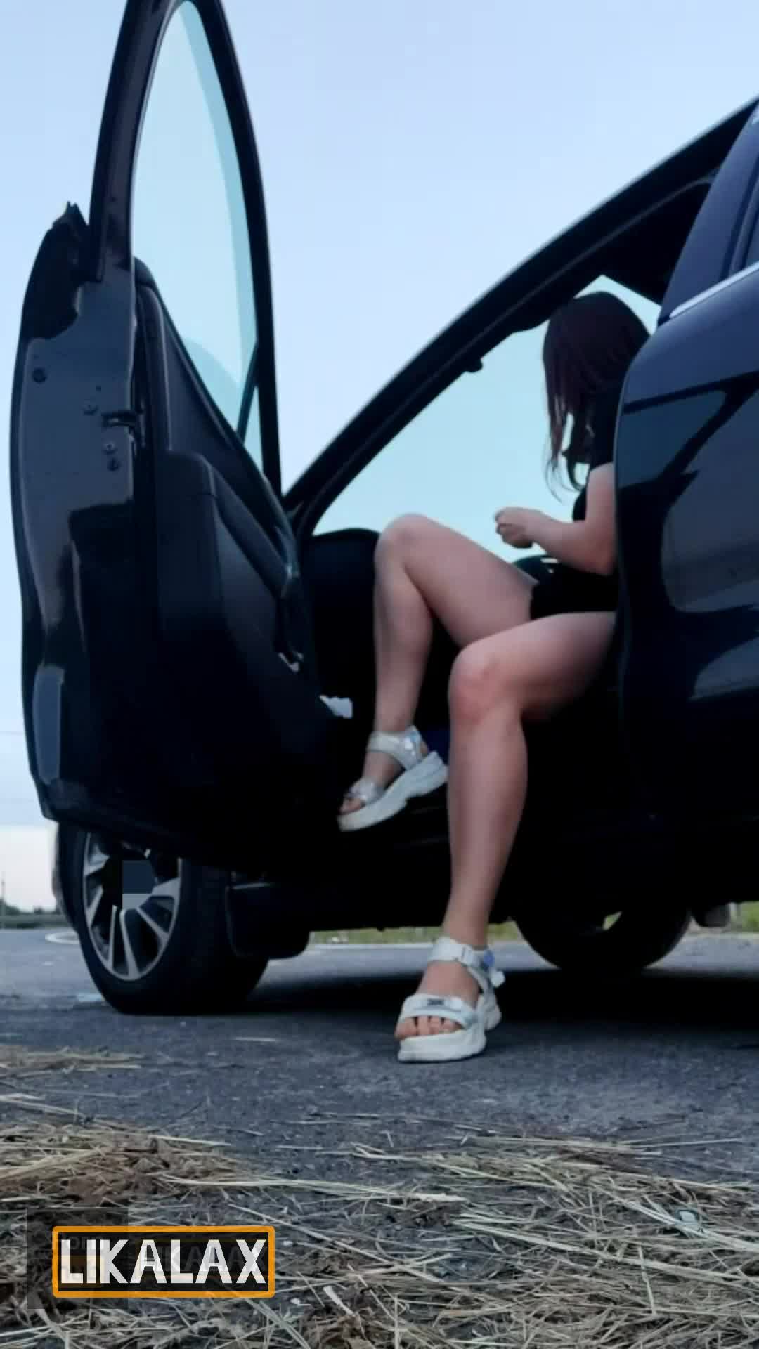 Lika Lax fucks herself and squirts right on the highway endlessly cums-63555929